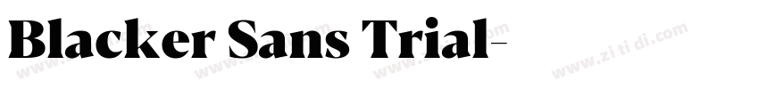 Blacker Sans Trial字体转换